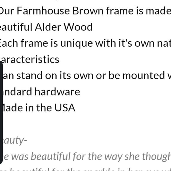 Petal Lane Homes "Beauty" Scott Fitzgerald Wooden Framed Wall Decor - Picture 7 of 7